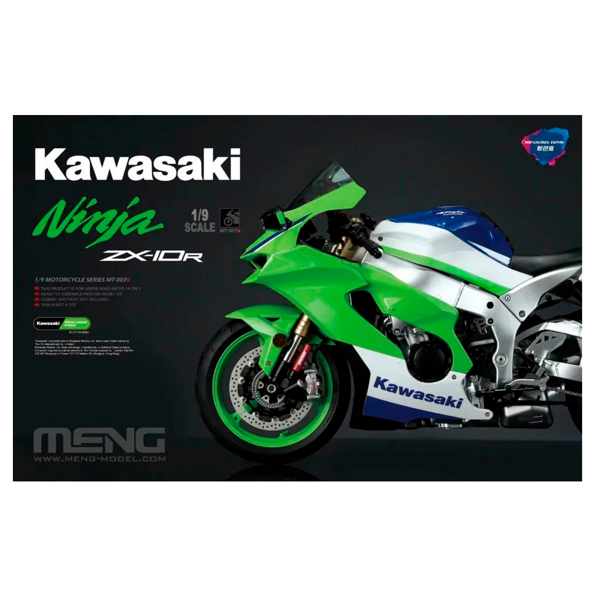 ak-interactive-1-9-kawasaki-zx-10r-pre-colored-edition-moto-sportiva-da-montare image 1