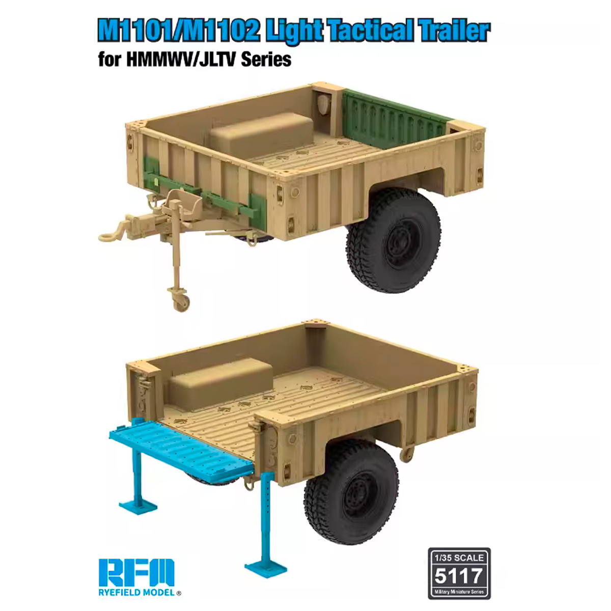 ak-interactive-1-35-m1101-m1102-light-tactical-trailer-for-hmmwv-jltv-kit-modell image 1