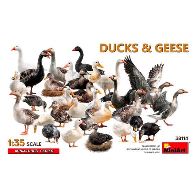 ak-interactive-1-35-anatre-e-oche-set-di-animali-per-diorami image 1