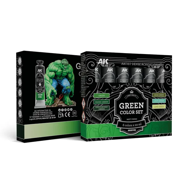 ak-interactive-green-color-set-set-di-colori-acrilici-densi-artistici image 1