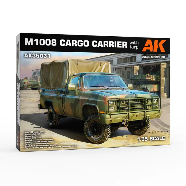 ak-interactive-m1008-troop-carrier-con-telone-1-35-kit-furgone-militare image 1