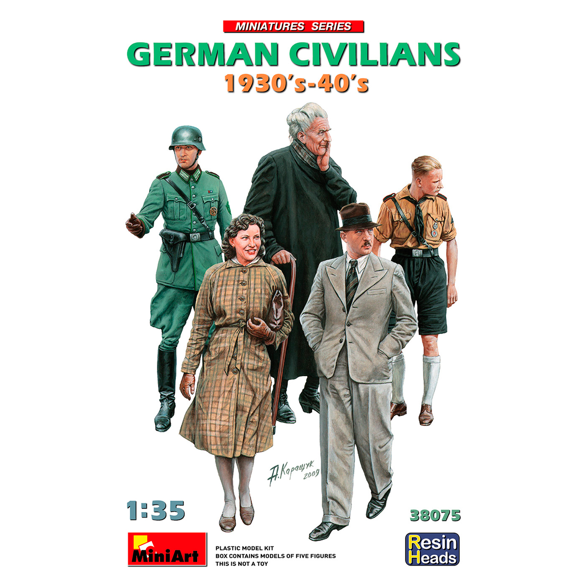 ak-interactive-1-35-teste-in-resina-per-civili-tedeschi-anni-30-40 image 1