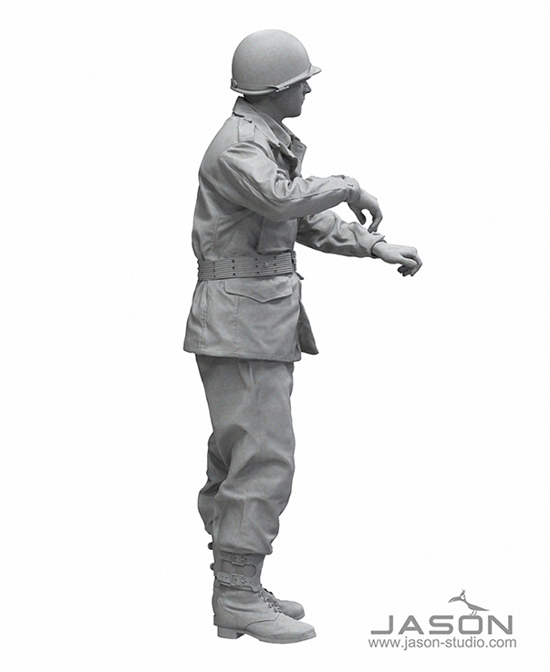 ak-interactive-1-16-u-s-m8-greyhound-gunner-figure-figurino-da-dipingere image 4