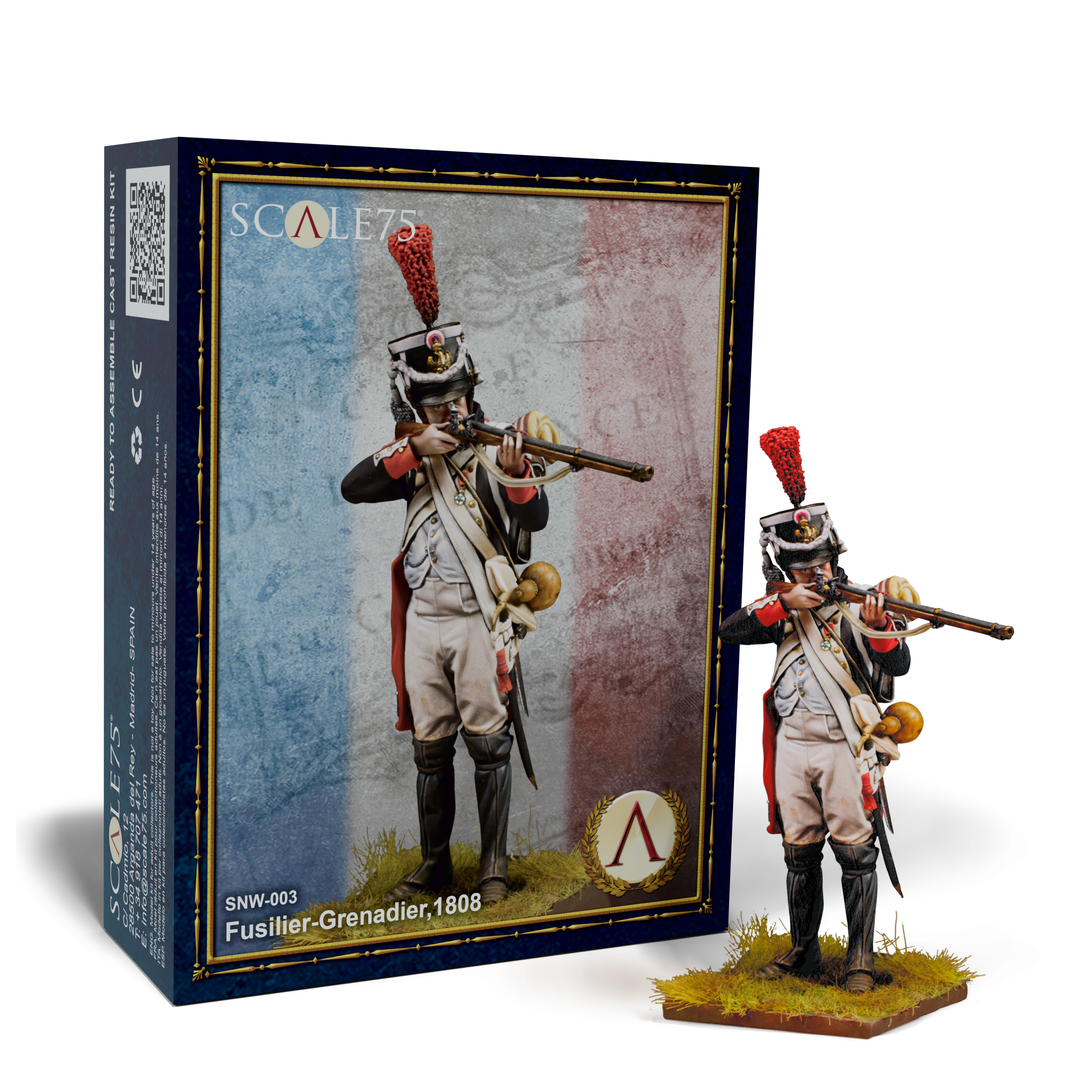 scale75-warfront-fusilier-grenadier-1808-miniatura-resina-75-mm-napoleonic-wars image 1