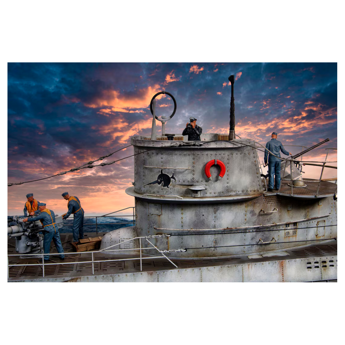 ak-interactive-1-35-german-submariners-commanders-in-action-6-pcs image 2