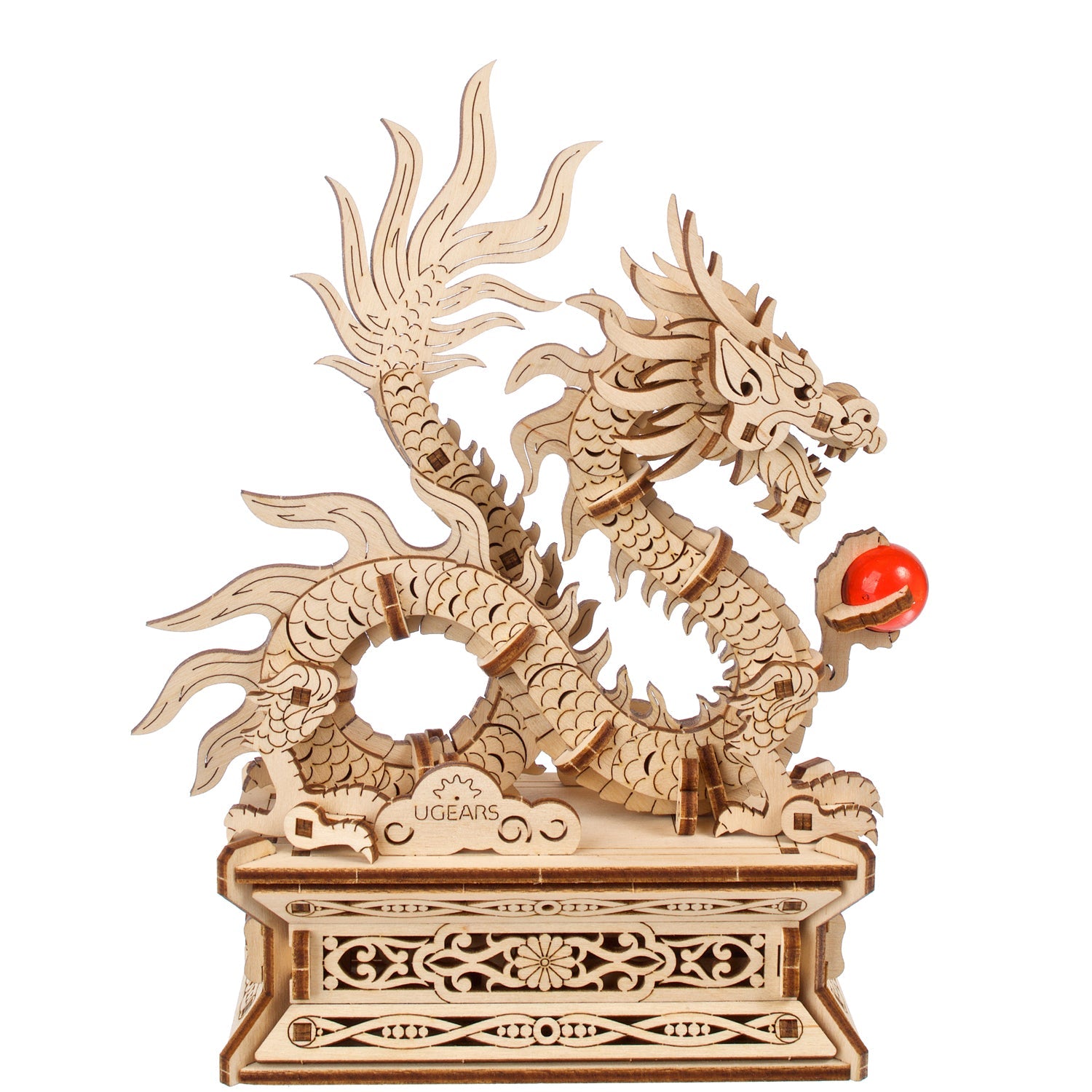ugears-wood-dragon-modellino-drago-portafortuna-in-legno-3d-con-box image 2