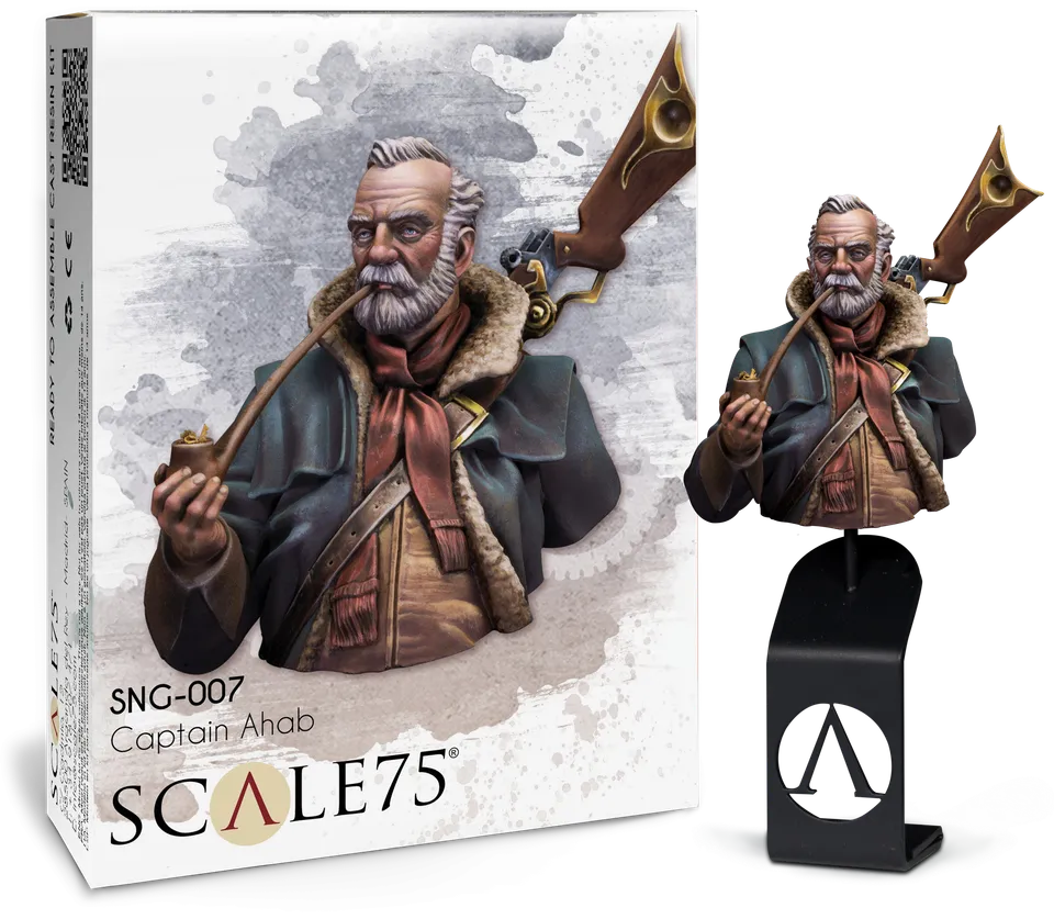 scale75-captain-ahab-figura-in-resina-scala-1-10 image 1