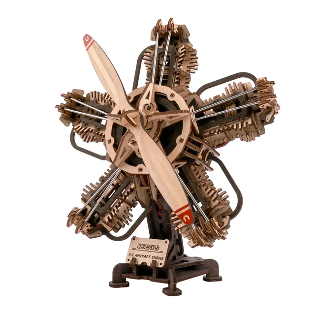 ugears-r-5-aircraft-engine-kit-modellismo-motore-radiale-5-cilindri image 1