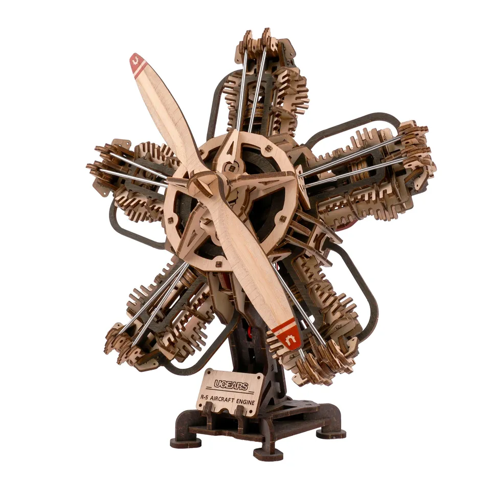 ugears-r-5-aircraft-engine-kit-modellismo-motore-radiale-5-cilindri image 1