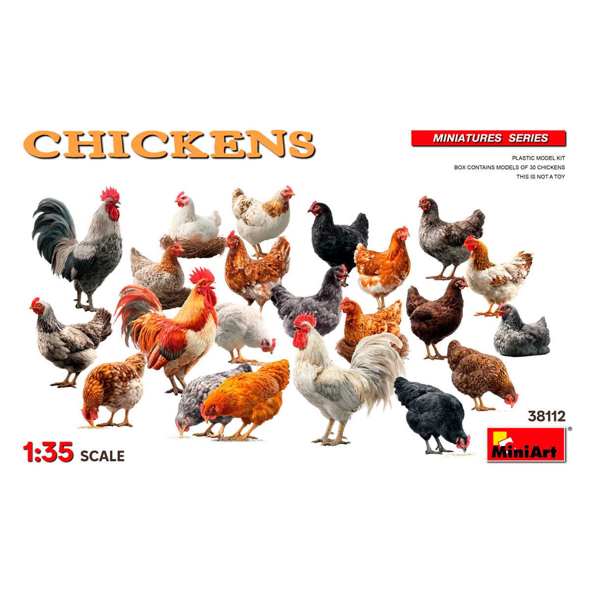ak-interactive-1-35-chickens-galline-kit-figure-diorama-modellismo image 1