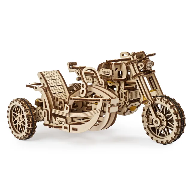 ugears-scrambler-ugr-10-moto-con-sidecar-kit-modellismo-in-legno image 1