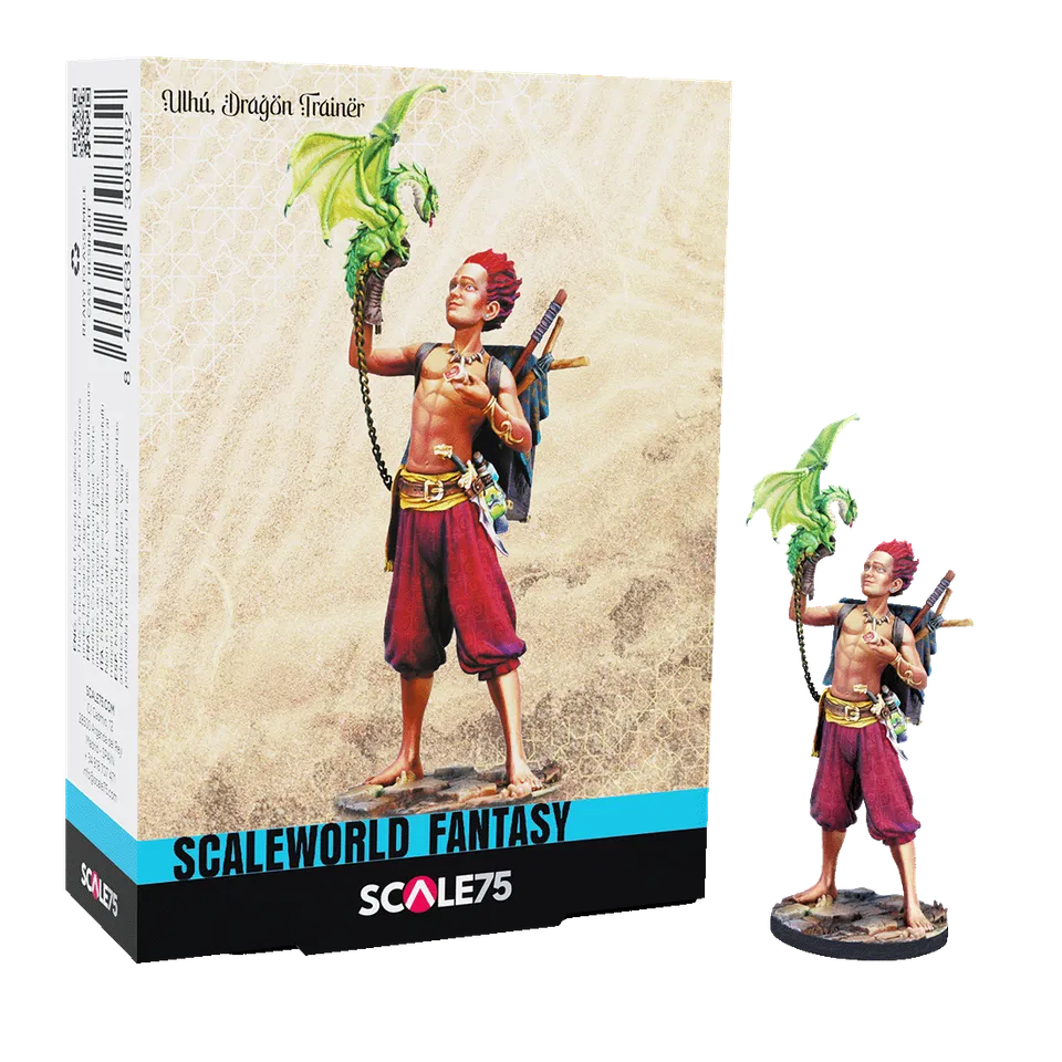scale75-ulh-dragon-trainer-miniatura-1-24-in-resina-con-catena-in-ottone image 1
