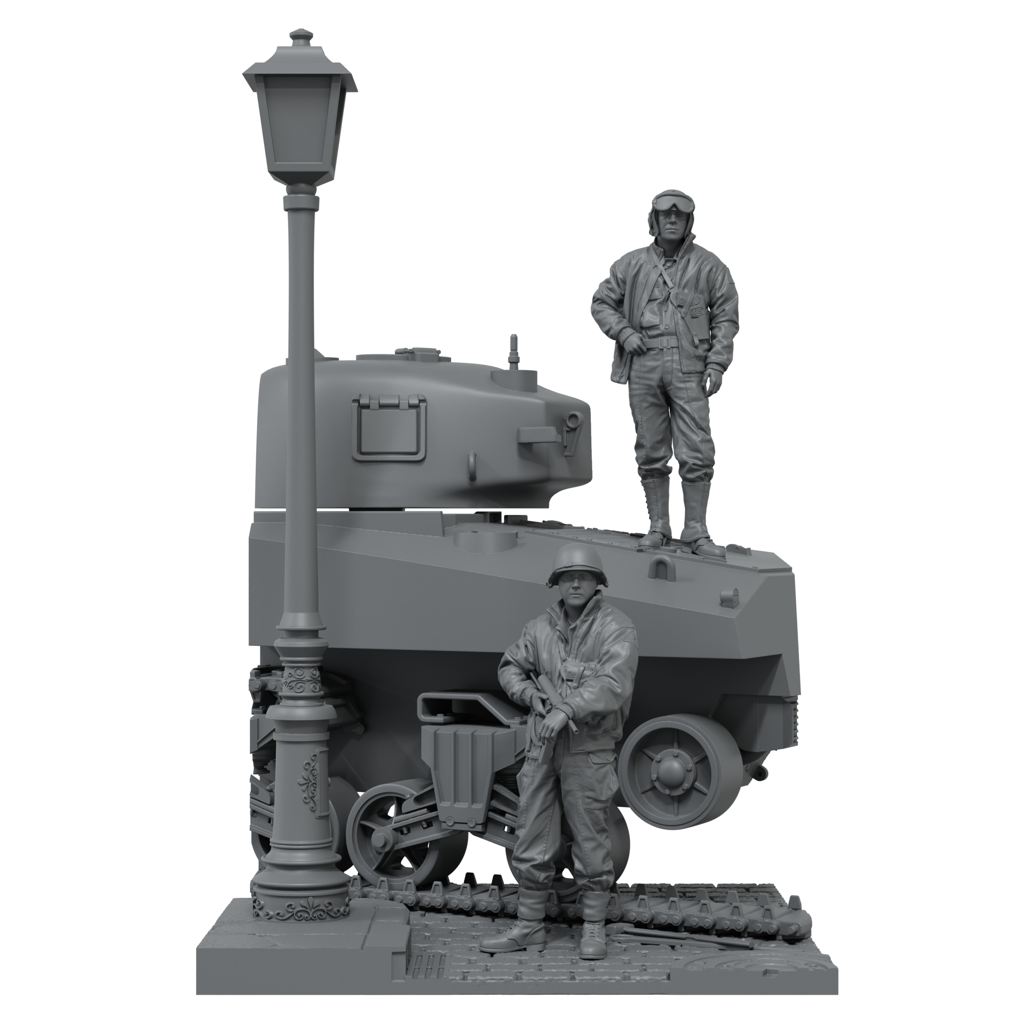 scale75-broken-tracks-nw-europe-1944-45-figura-in-resina-1-35-da-montare-e-dipin image 2