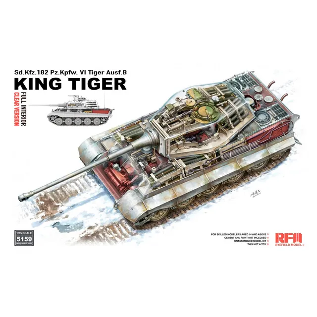 ak-interactive-1-35-tiger-ausf-b-king-tiger-clear-version-con-interni-kit-modell image 1