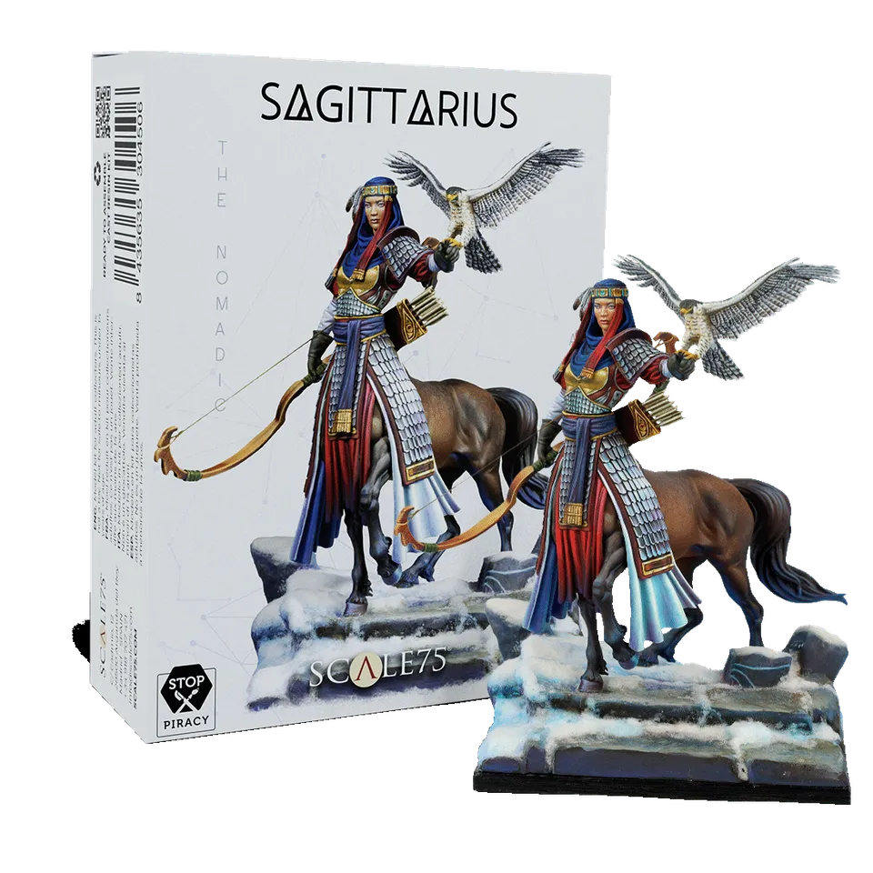 scale75-sagitaurus-zodiac-mystic-signs-miniatura-centaura-arciere-in-resina-da-d image 1