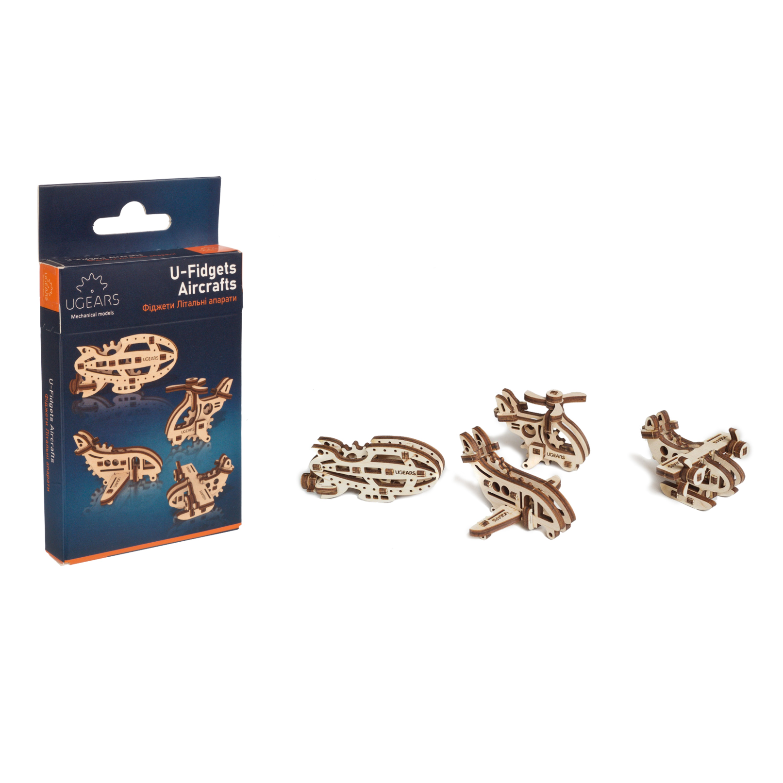 ugears-u-fidgets-aircraft-kit-modellismo-legno-4-aerei-meccanici image 5