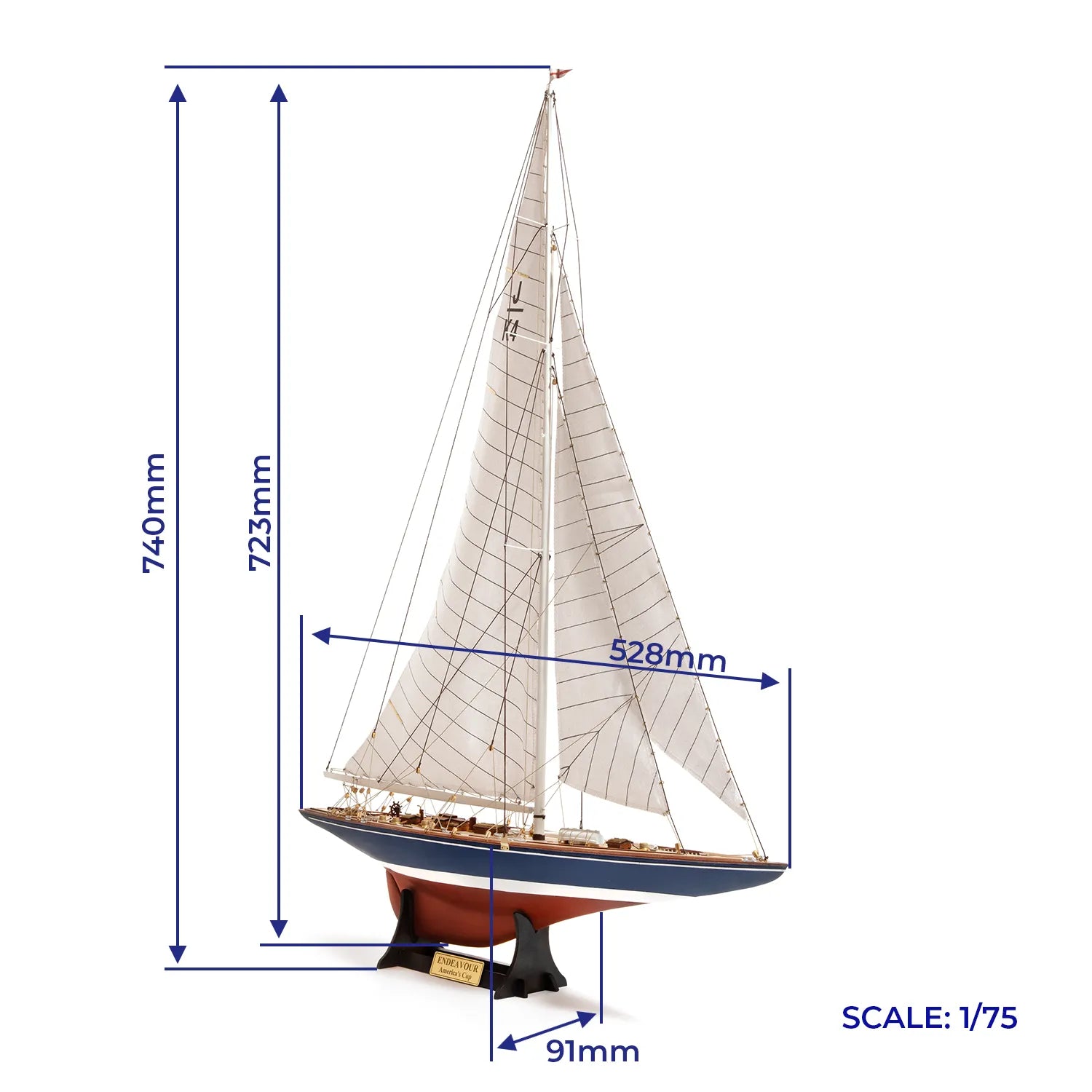 occre-yacht-endeavour-coppa-america-1934-kit-1-75-1277-pezzi image 2