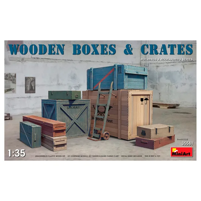 ak-interactive-1-35-wooden-boxes-crates-accessorio-diorami-modellismo image 1