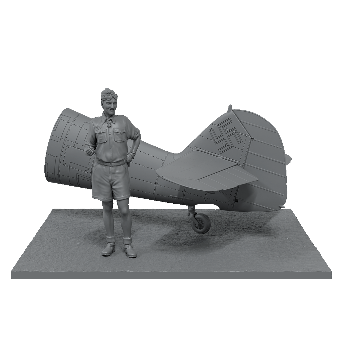 scale75-warfront-marseille-ace-of-bf109-1-32-scena-pilota-e-coda-bf109-da-diping image 2
