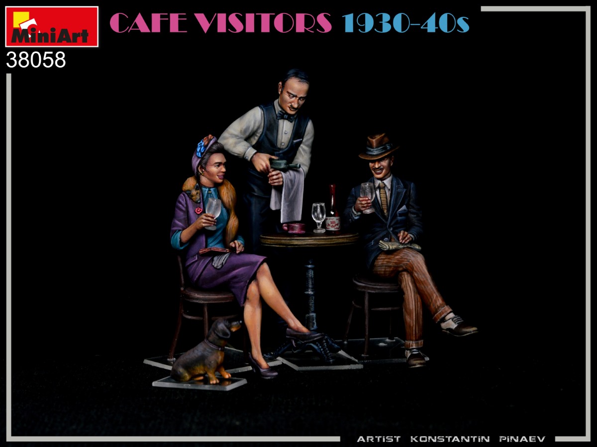 ak-interactive-1-35-cafe-visitors-1930-40s-set-di-figure-in-scala-per-modellismo image 2