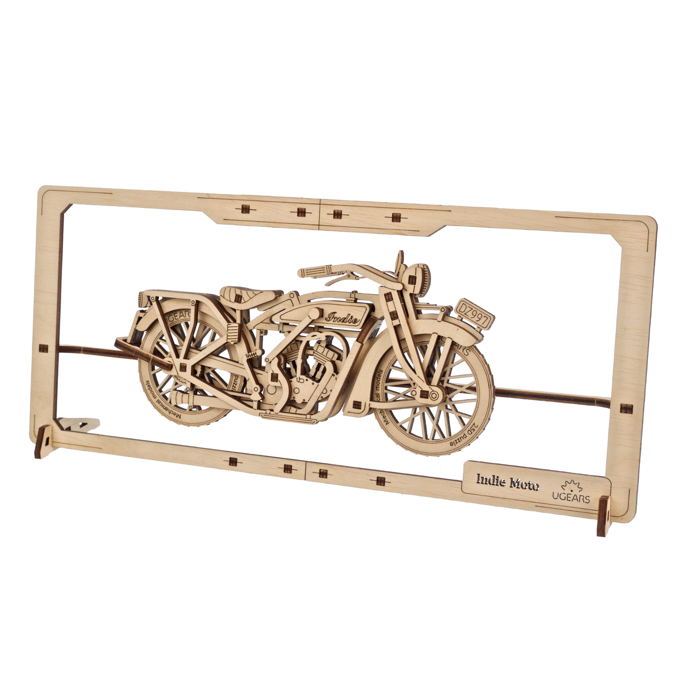 ugears-indie-moto-2-5d-puzzle-quadro-in-legno-con-parti-mobili image 2