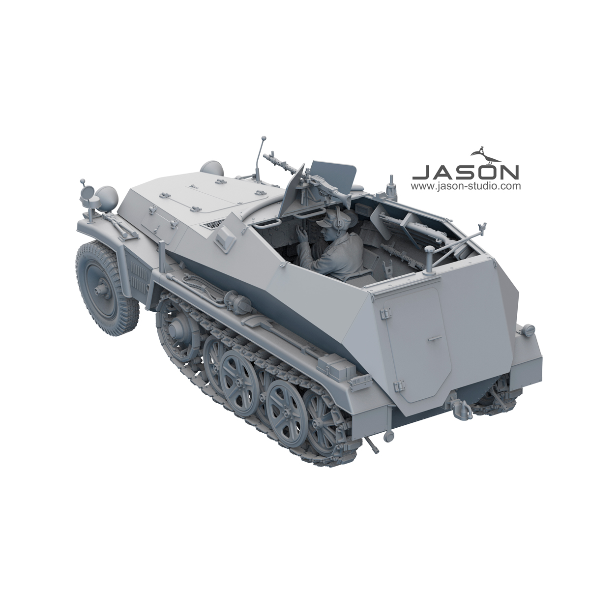 ak-interactive-1-16-german-sd-kfz-250-1-ausf-a-half-track-radio-operator-kit-mod image 5