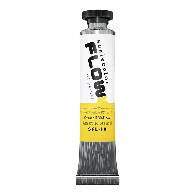 scale75-scalecolor-artist-stencil-yellow-colore-a-olio-20-ml image 1