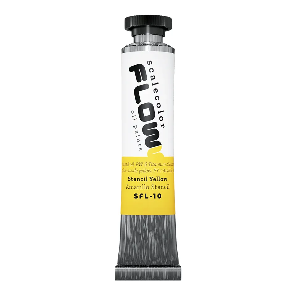scale75-scalecolor-artist-stencil-yellow-colore-a-olio-20-ml image 1