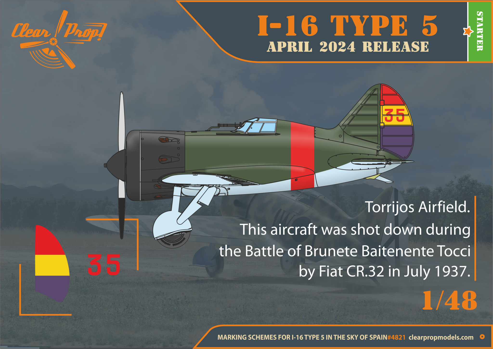 ak-interactive-1-48-i-16-type-5-early-in-the-sky-of-spain-kit-modellismo-aereo-i image 6