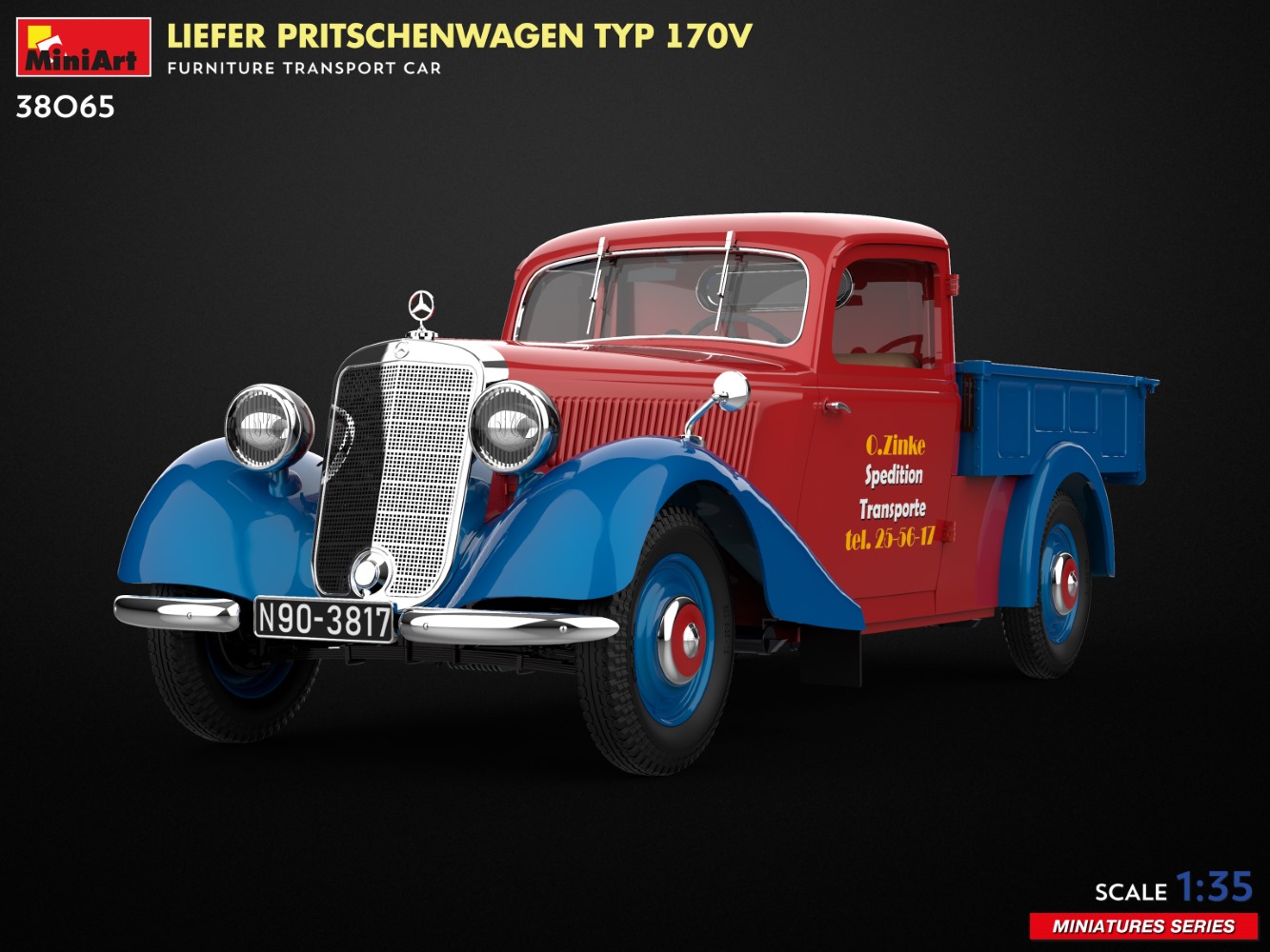 ak-interactive-1-35-liefer-pritschenwagen-typ-170v-kit-auto-per-trasporto-mobili image 3