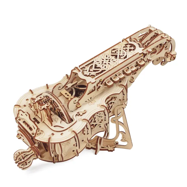 ugears-hurdy-gurdy-ghironda-meccanica-in-legno-strumento-funzionante image 1