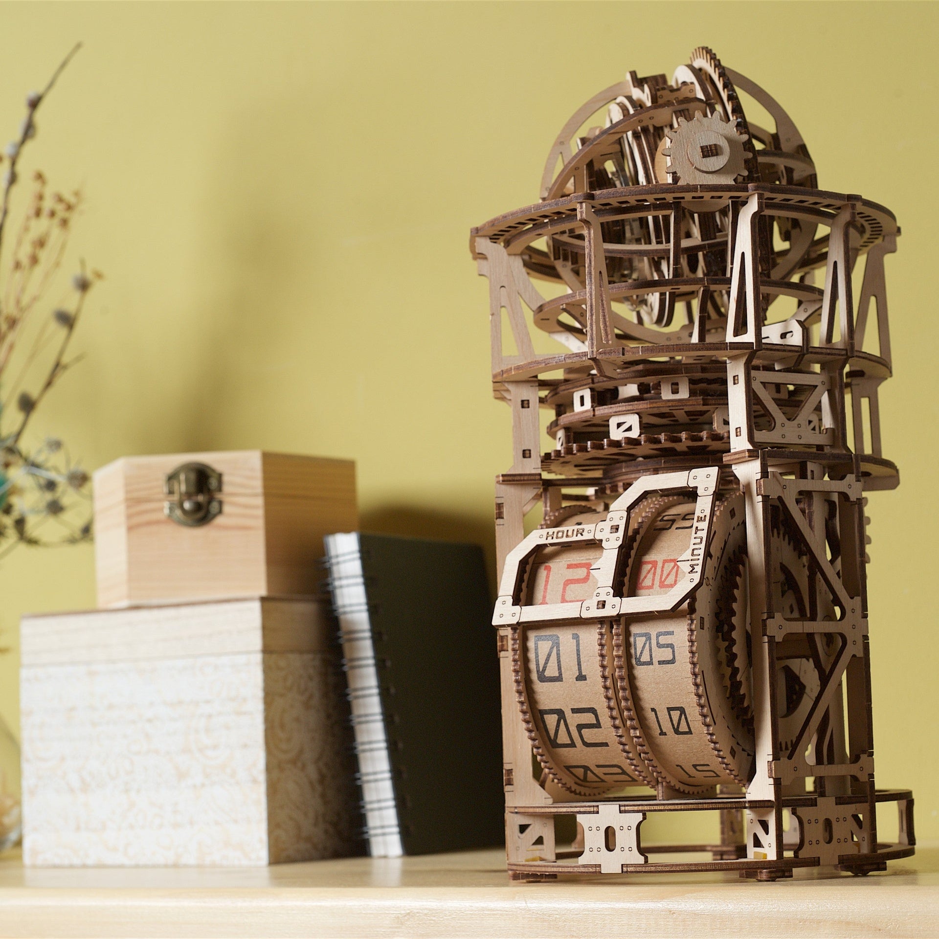 ugears-sky-watcher-tourbillon-table-clock-orologio-meccanico-da-tavolo-da-costru image 8
