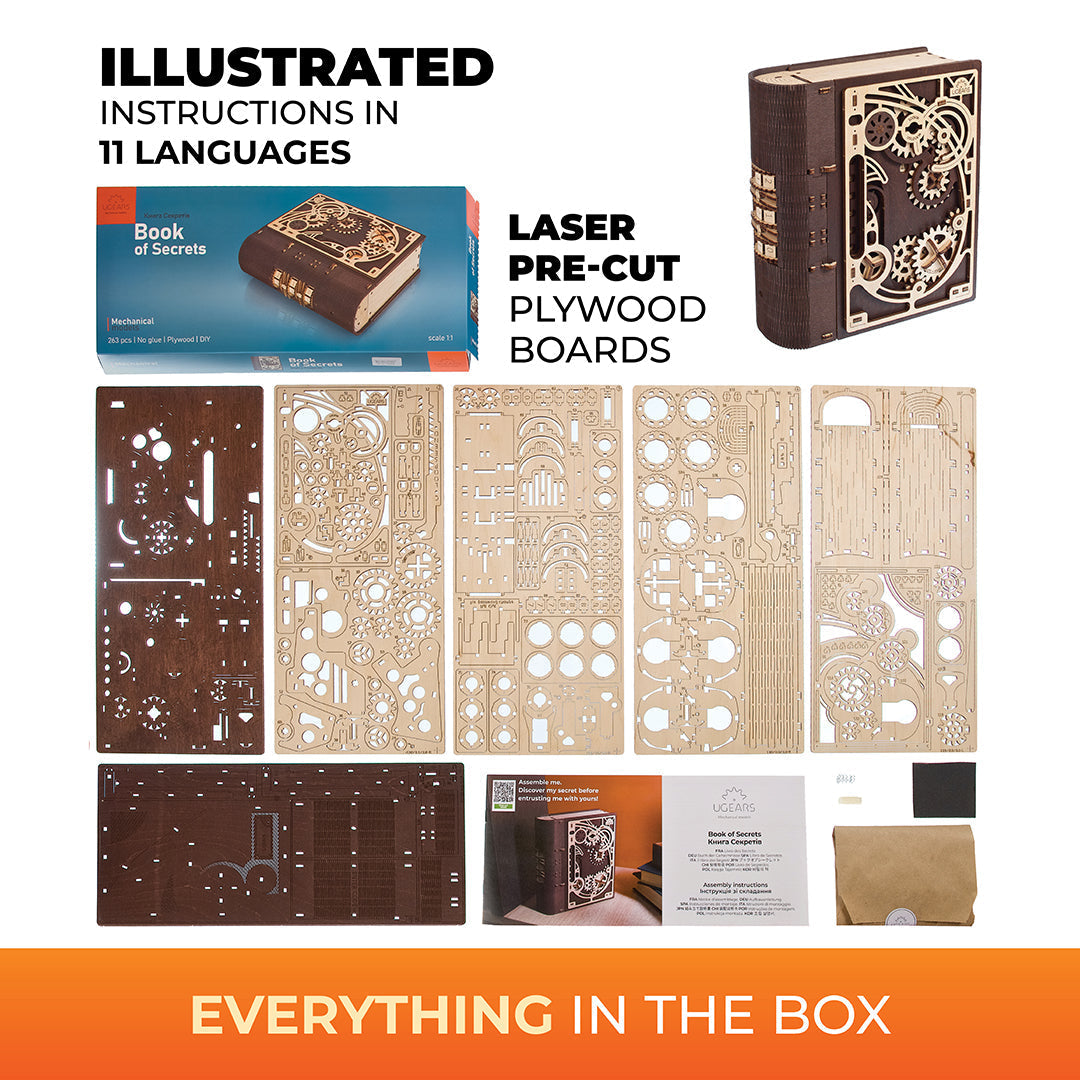 ugears-book-of-secrets-cassaforte-libro-in-legno-meccanica-3d-con-serratura-adva image 6