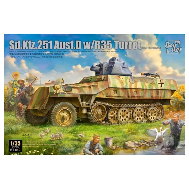 ak-interactive-1-35-sd-kfz-251-ausf-d-con-torretta-r35 image 1