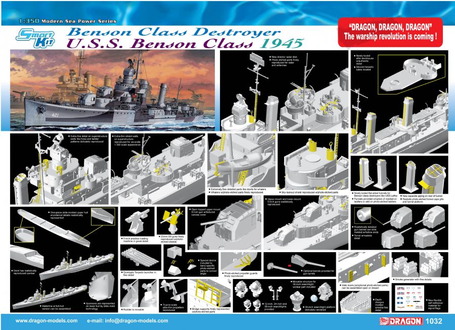 ak-interactive-1-350-uss-benson-dd-421-1945-kit-nave-da-costruire image 2