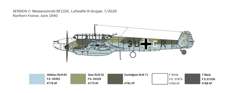 ak-interactive-1-72-bf-110-c-zerstorer-kit-modellismo-aereo image 4