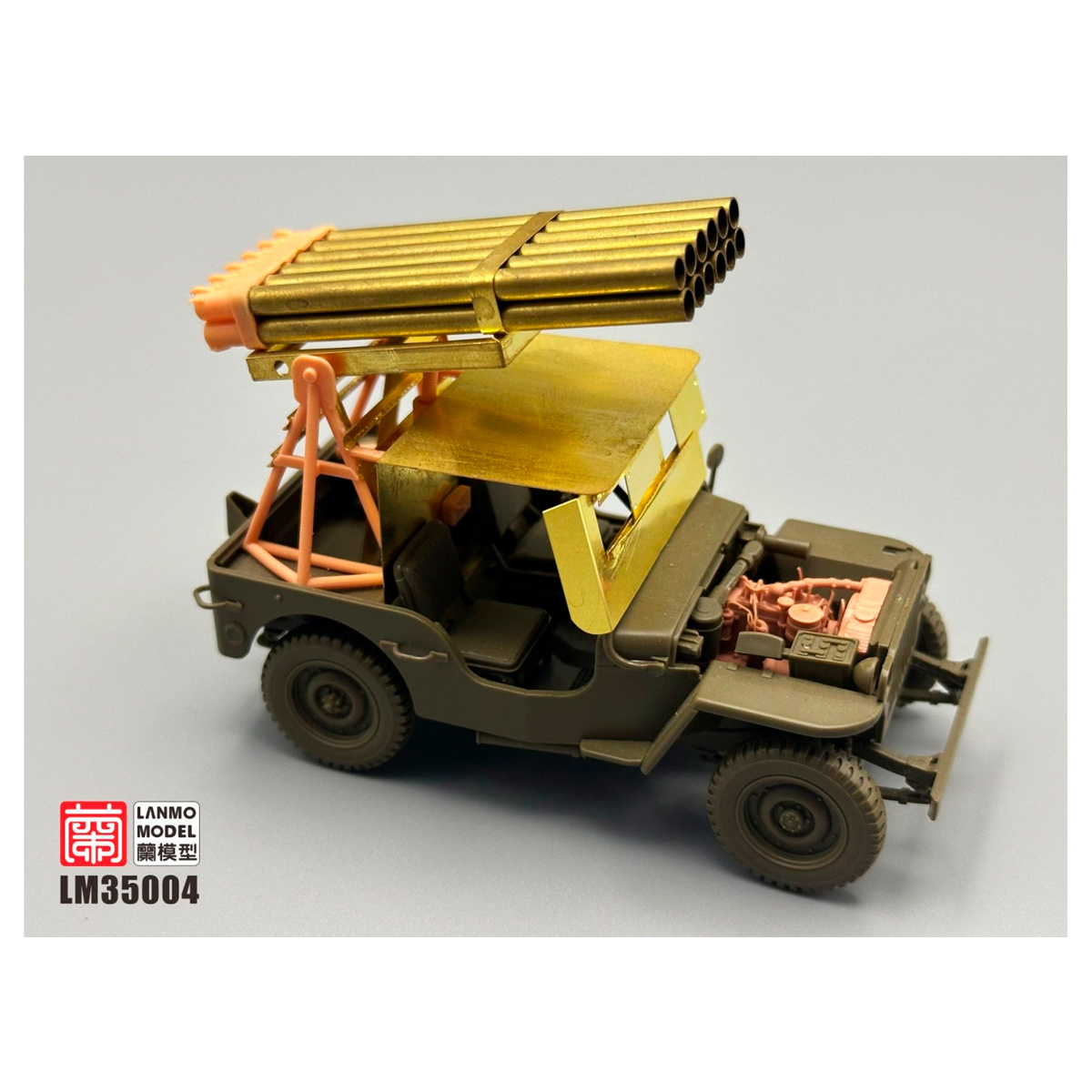 ak-interactive-1-35-willys-jeep-mb-rockets-kit-modellismo-militare-con-lanciaraz image 2