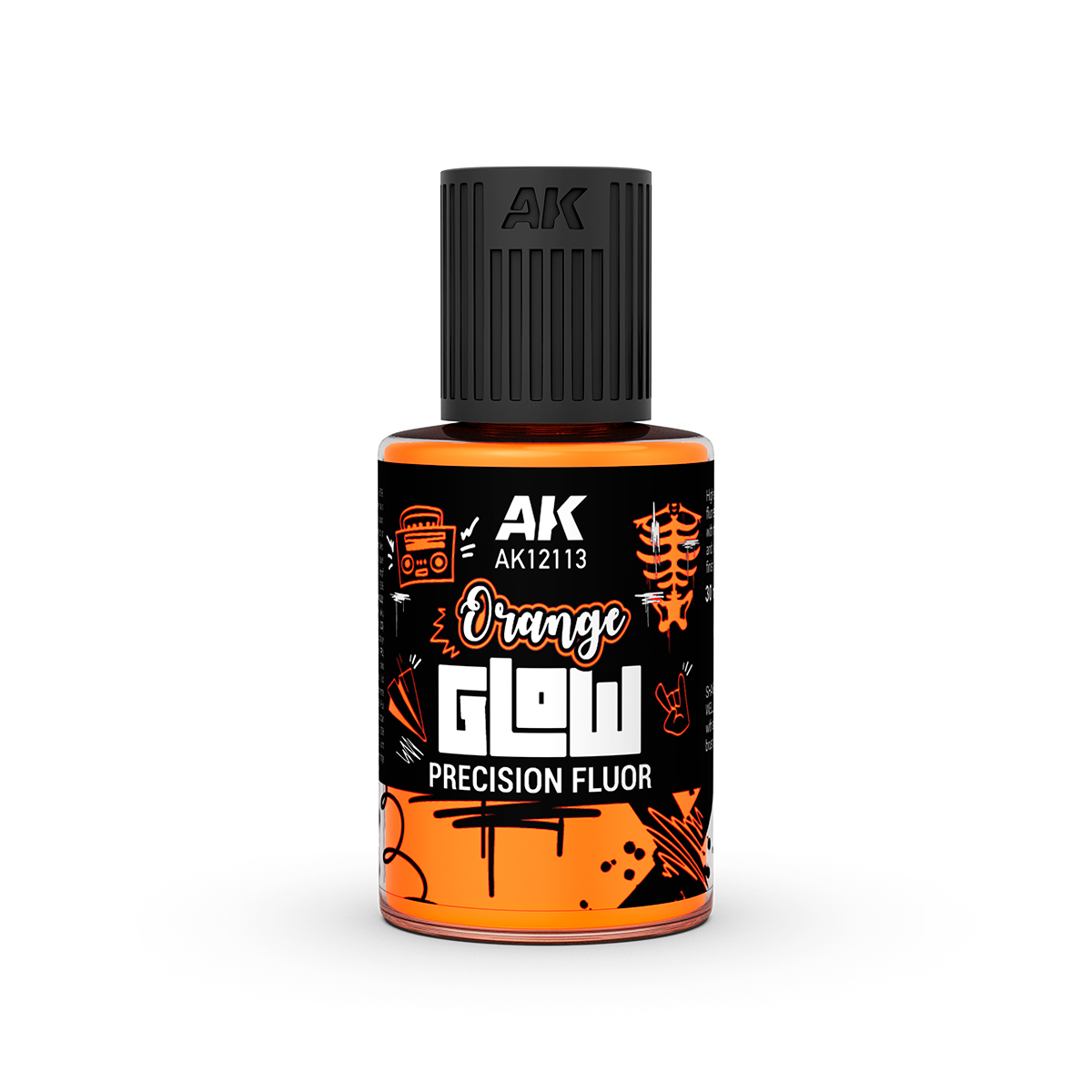 ak-interactive-naranja-glow-fluor-de-precisi-n-colore-acrilico-fluorescente image 1
