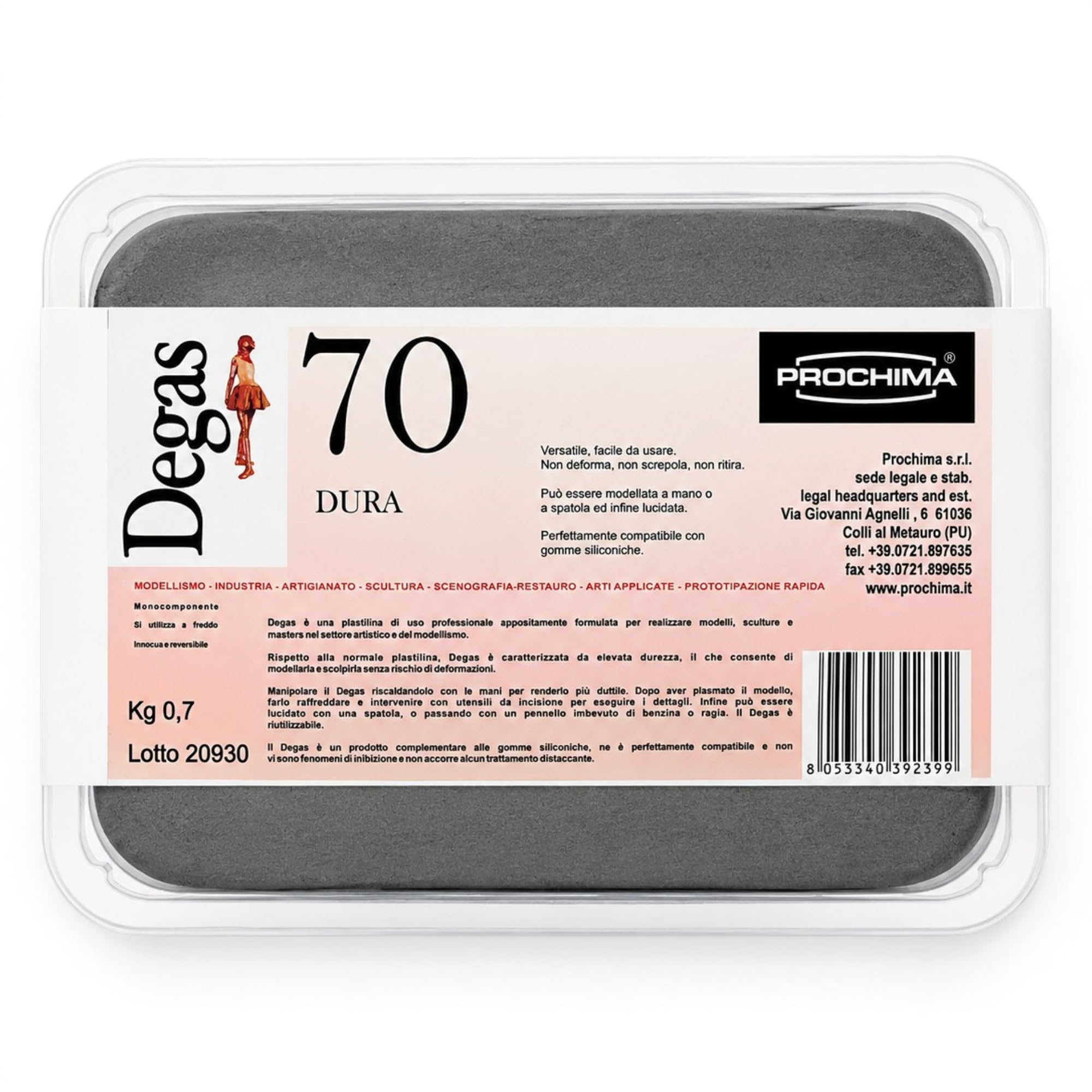 prochima-degas-90-plastilina-professionale-extra-dura-700-g image 7