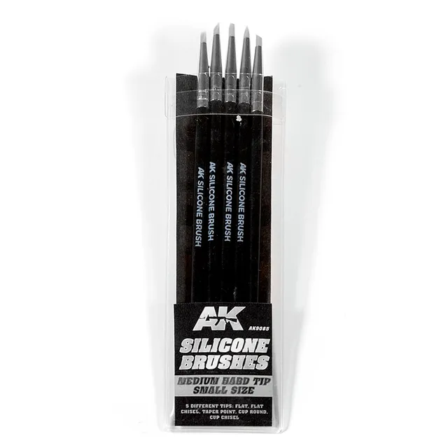 ak-interactive-small-silicone-brushes-medium-tip-5-matite-in-silicone-a-punta-me image 1