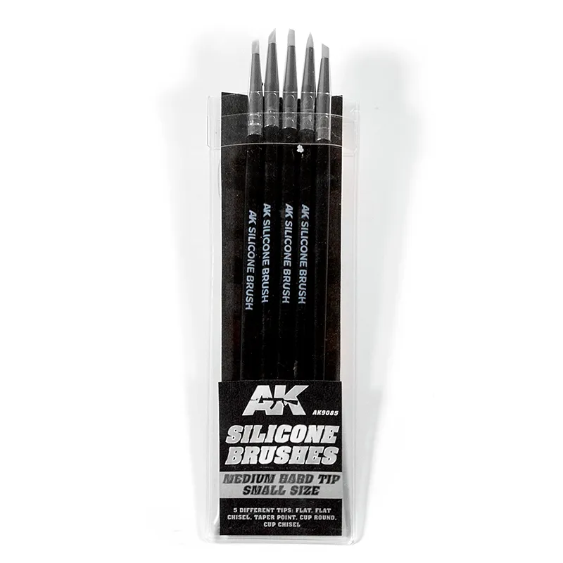 ak-interactive-pinceles-de-silicona-peque-os-punta-media-set-5-pennelli-in-silic image 1
