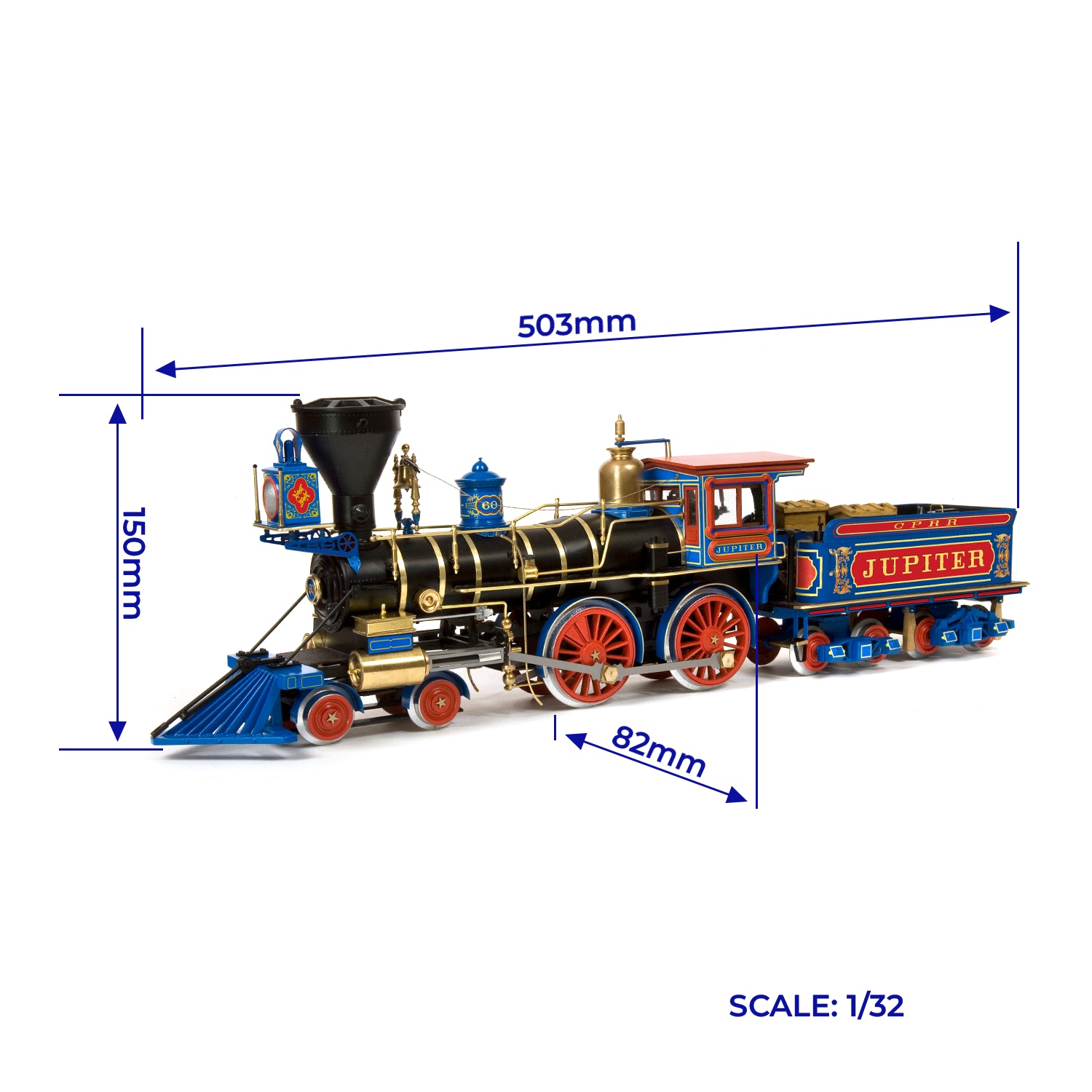 occre-jupiter-kit-locomotiva-americana-4-4-0-modellismo-ferroviario image 2