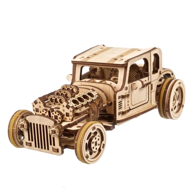 ugears-hot-rod-furious-mouse-mini-hot-rod-auto-in-legno-3d-u-mini image 1