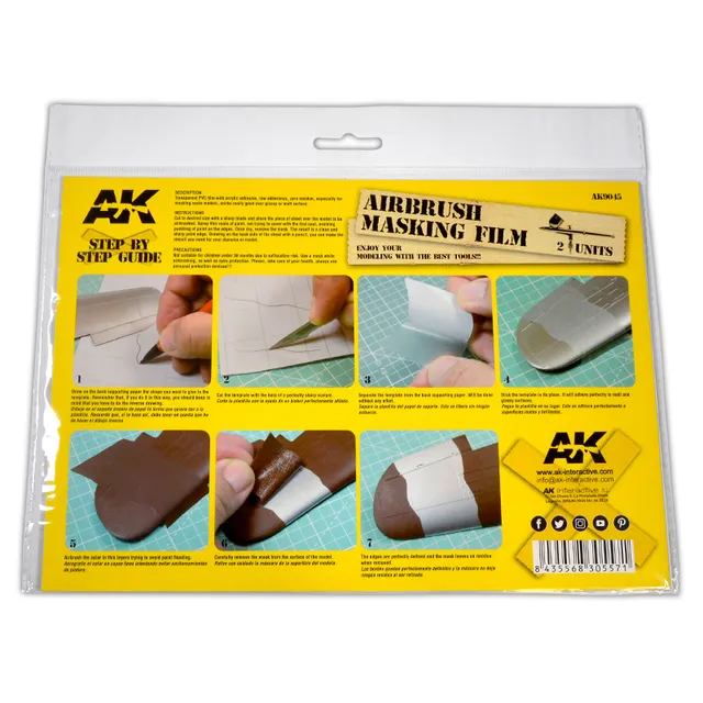 ak-interactive-l-mina-de-enmascaramiento-ak-para-aerograf-a-2-unit-a4-maschere-p image 1