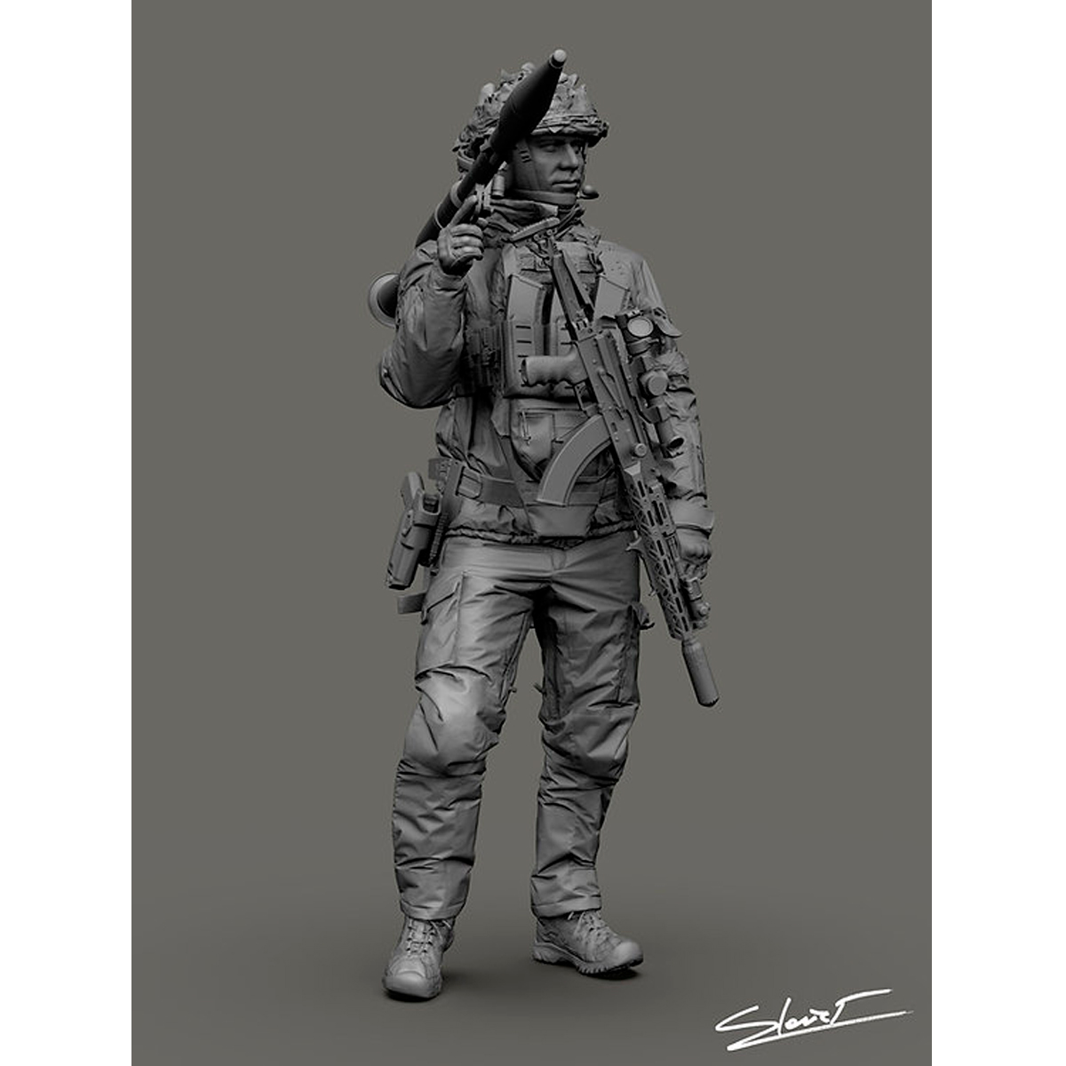 ak-interactive-ukrainian-soldier-10-scala-1-16-figura-in-resina-da-collezione image 3