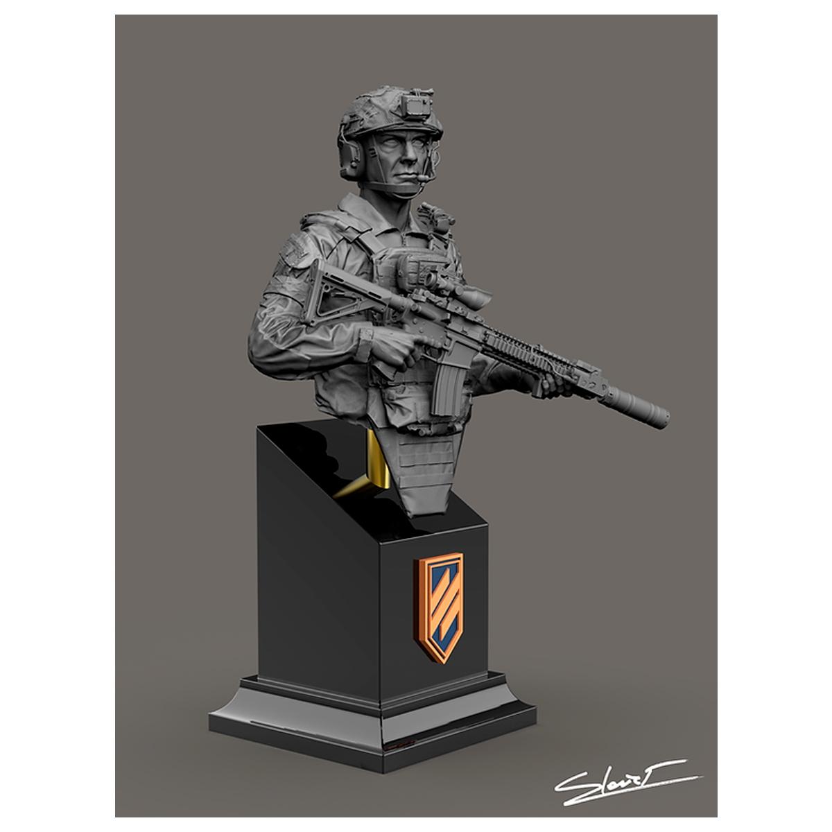 ak-interactive-ukrainian-soldier-bust-1-10-busto-da-modellismo-da-dipingere image 1