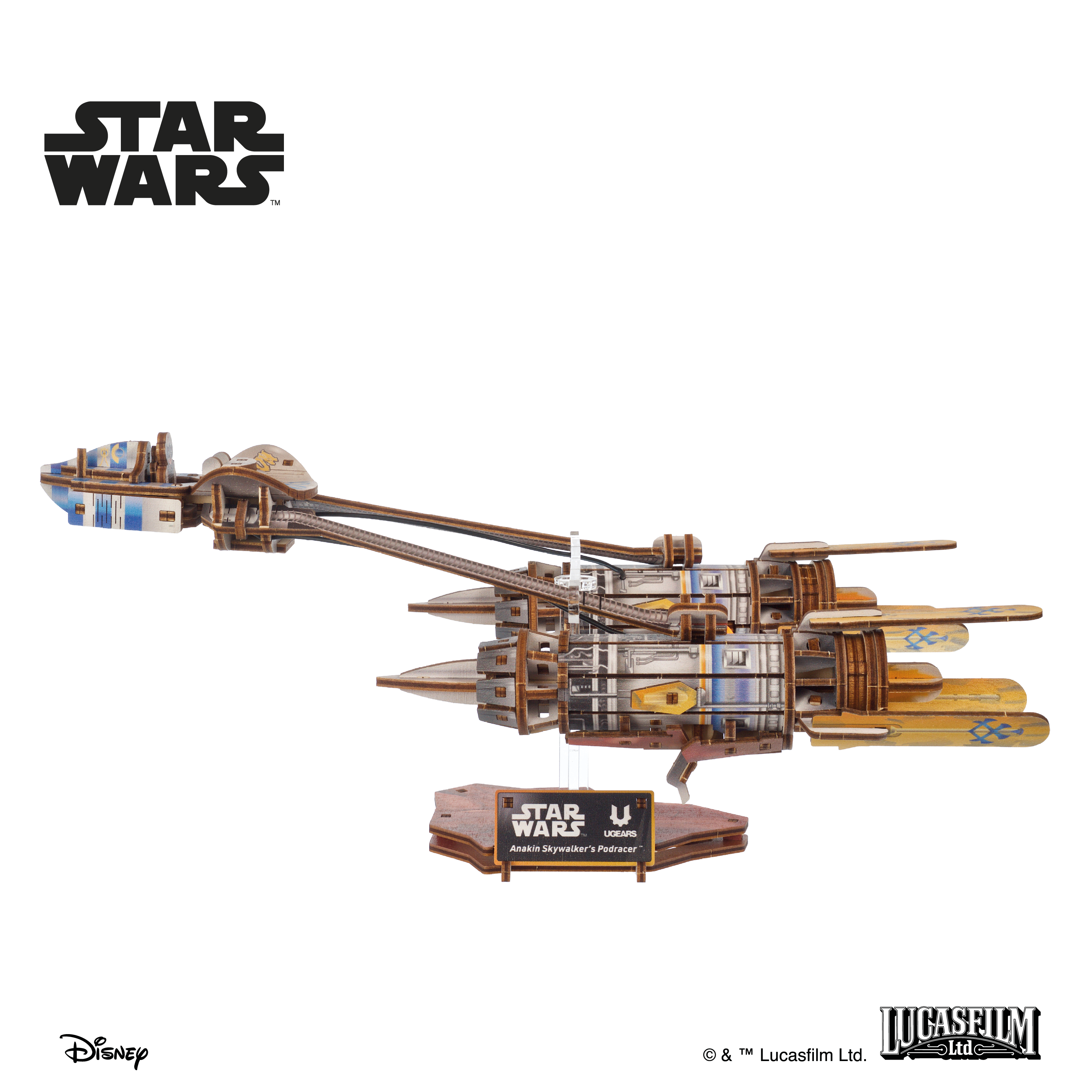 ugears-star-wars-anakin-skywalker-s-podracer-model-kit-in-legno-3d image 5