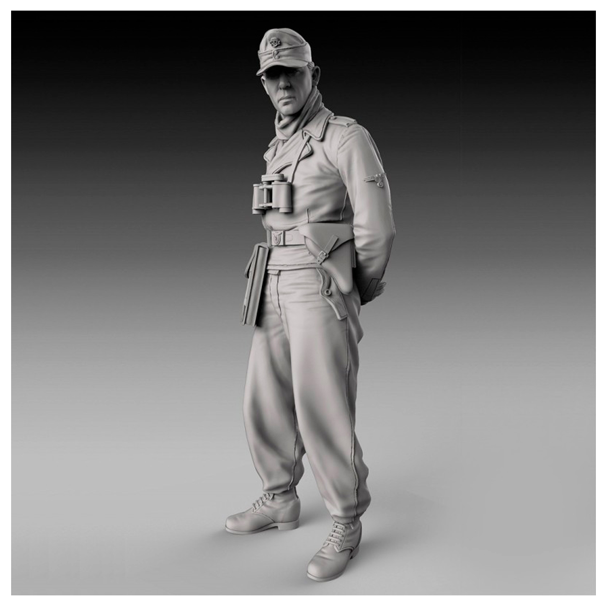 ak-interactive-german-tanker-with-arms-backward-wwii-figura-modellismo-militare- image 1