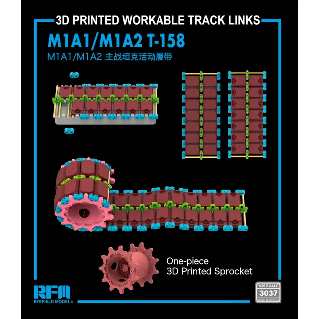 ak-interactive-1-35-3d-printed-work-tracks-t-158-w-one-piece-sprocket image 1