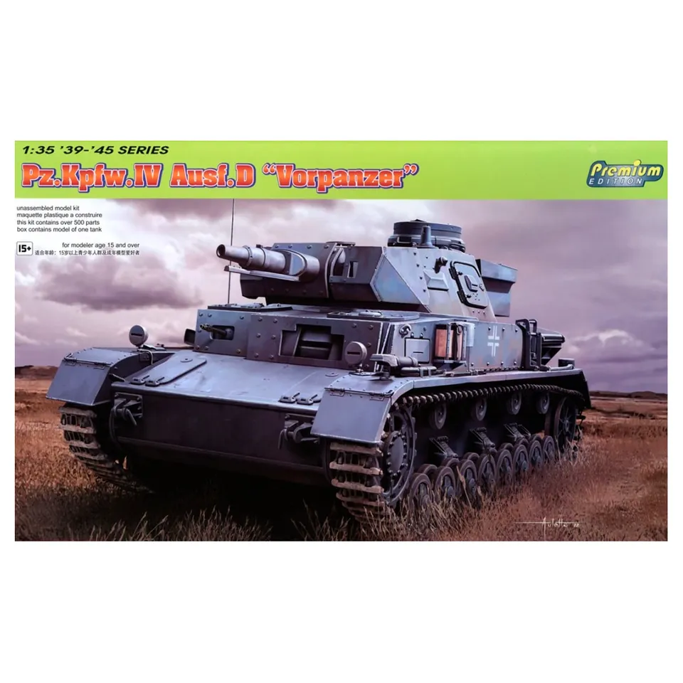 ak-interactive-1-35-pz-kpfw-iv-ausf-d-vorpanzer-kit-modellismo-carro-armato image 1